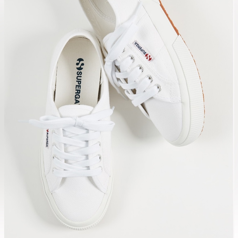 Superga white leather sneakers